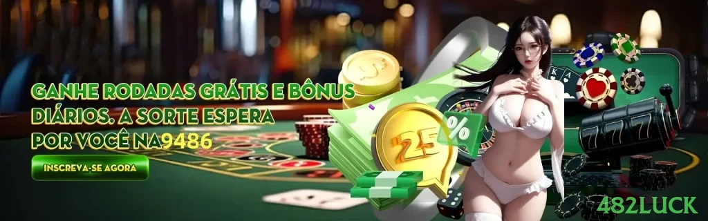 Imagem promocional da 482luck mostrando a plataforma e suas vantagens